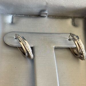 Diamond Fascination™ Triple Oval Hoop Earrings in 14K White Gold Zales